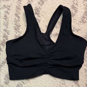 ALO Yoga Wild Thing Black Sports Bra XS